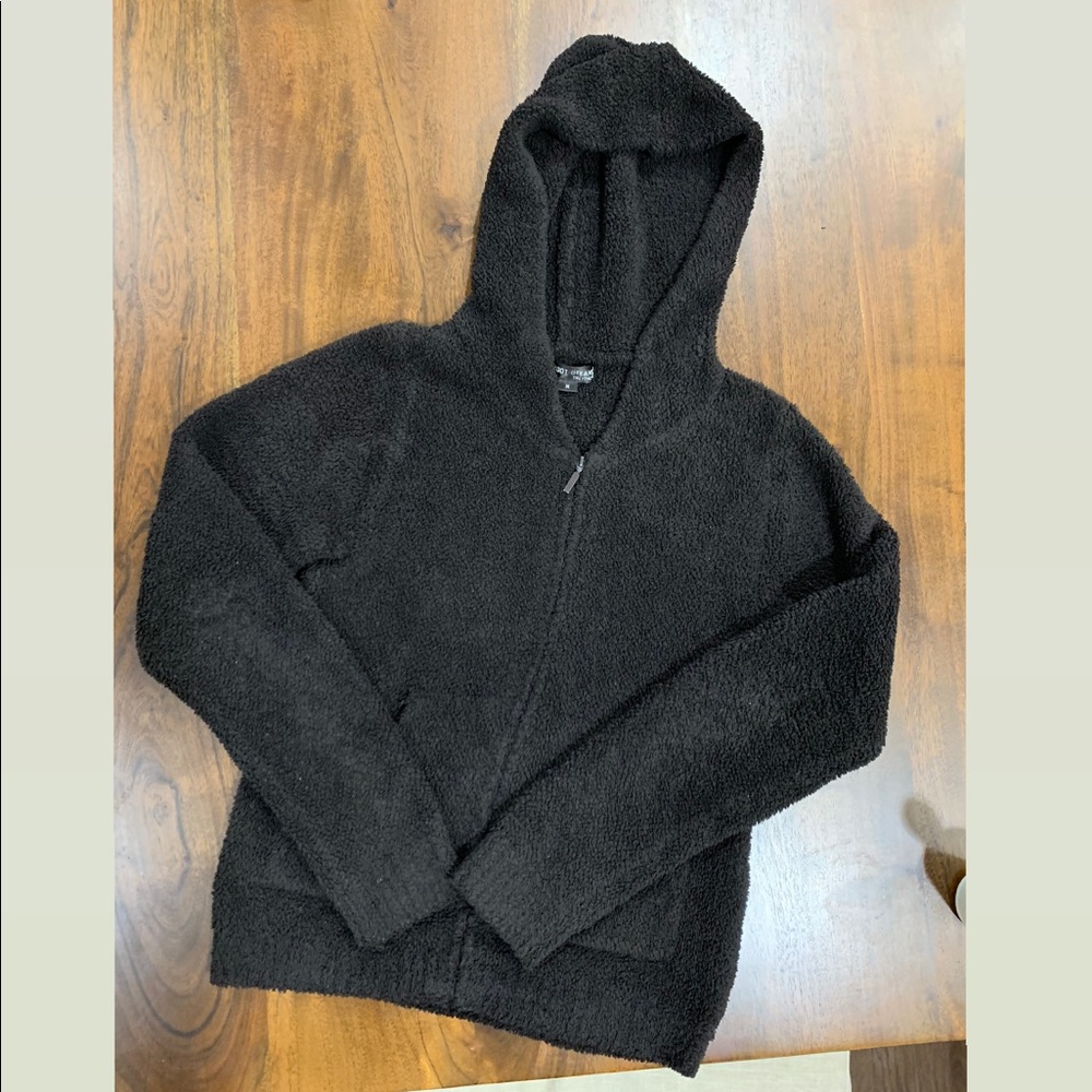 Barefoot Dreams cozychic brown zip up hoodie M